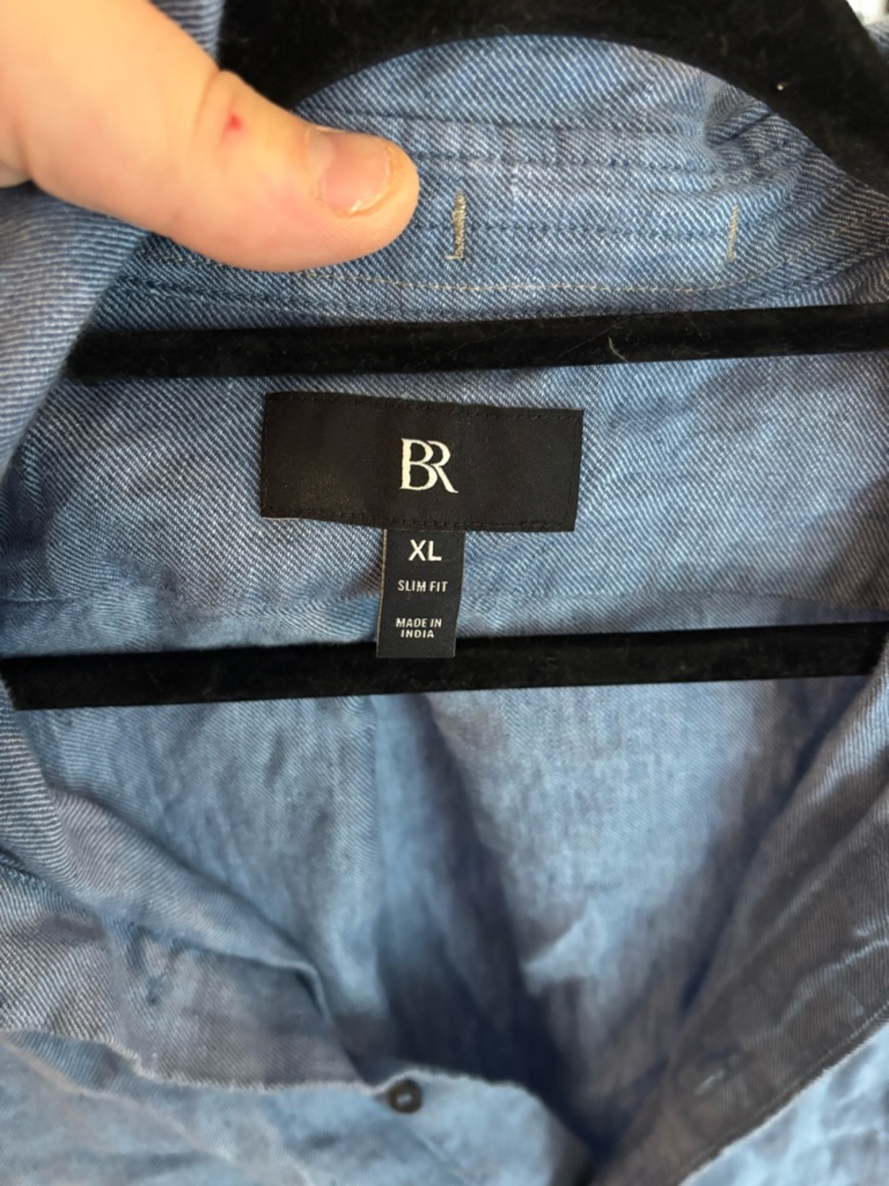Banana Republic Blue Slim Fit Dress Shirt